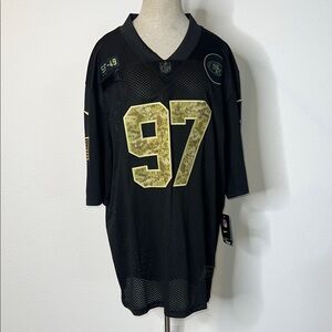 Nike Forty Niners 49rs Bosa 97 Salute to Military Jersey